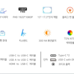 KEFEYA 14인치 트리플 스크린 포터블 모니터 S21234