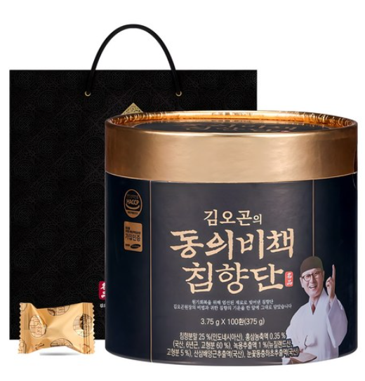 추석 부모님 선물 김오곤 동의비책 침향단 100환 쇼핑백 포함