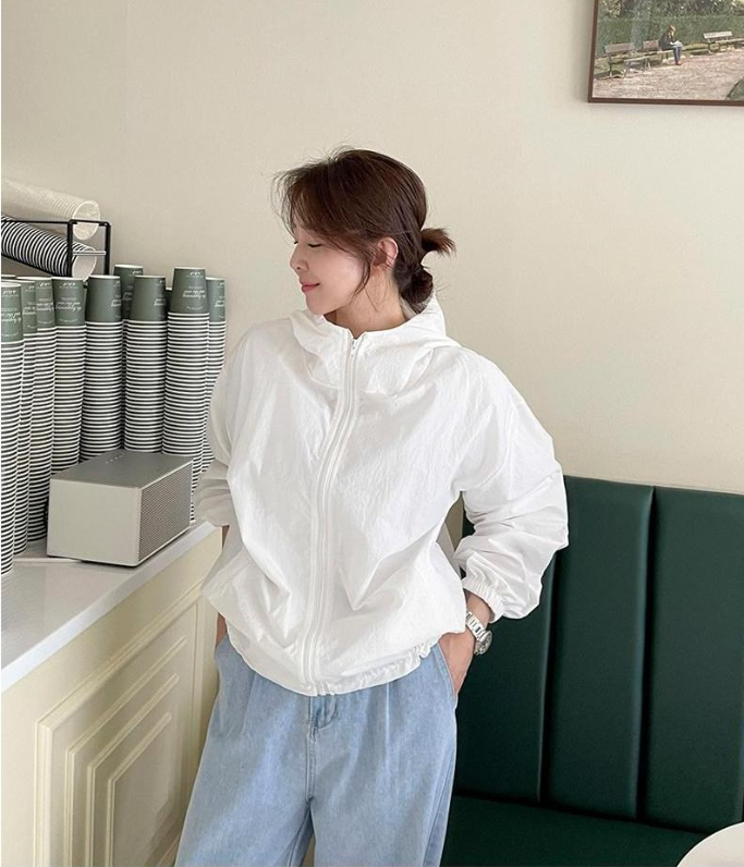 난닝구 여성용 써클프 후드 바람막이 점퍼 오버핏 봄 아우터