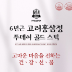 고려홍삼중앙회 6년근 고려홍삼정 투데이 골드 스틱 + 쇼핑백, 10ml, 100개2