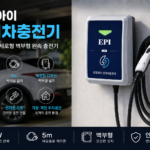 세로형 벽부형 완속 충전기 이피아이 전기차충전기 7kW 5m 대표 이미지