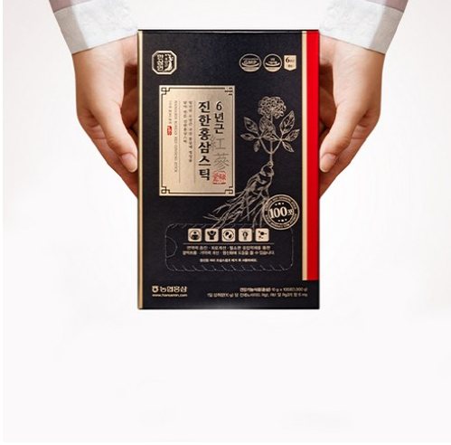 추석 부모님 건강 선물 한삼인 6년근 진한홍삼스틱 100포 쇼핑백 포함