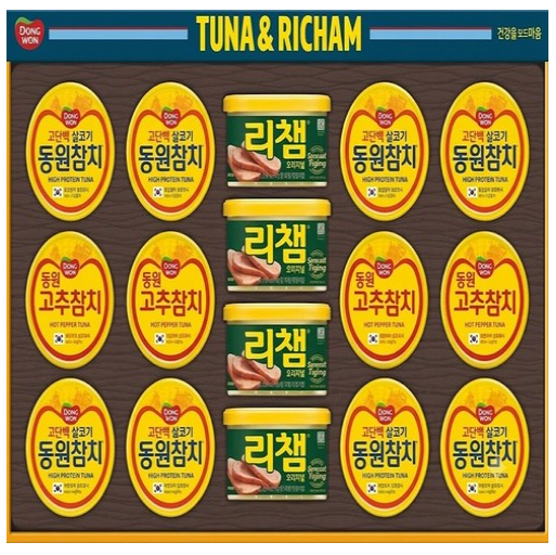 동원 튜나리챔100호 참치 햄 종합 선물 세트 추천 명절 선물세트 부모님 명절 선물