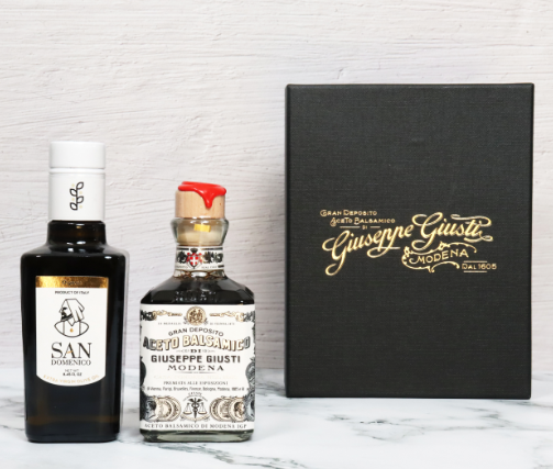 주스티 1메달 발사믹 식초 250ml + 산도메니코 유기농 올리브오일 250ml 세트, 1세트