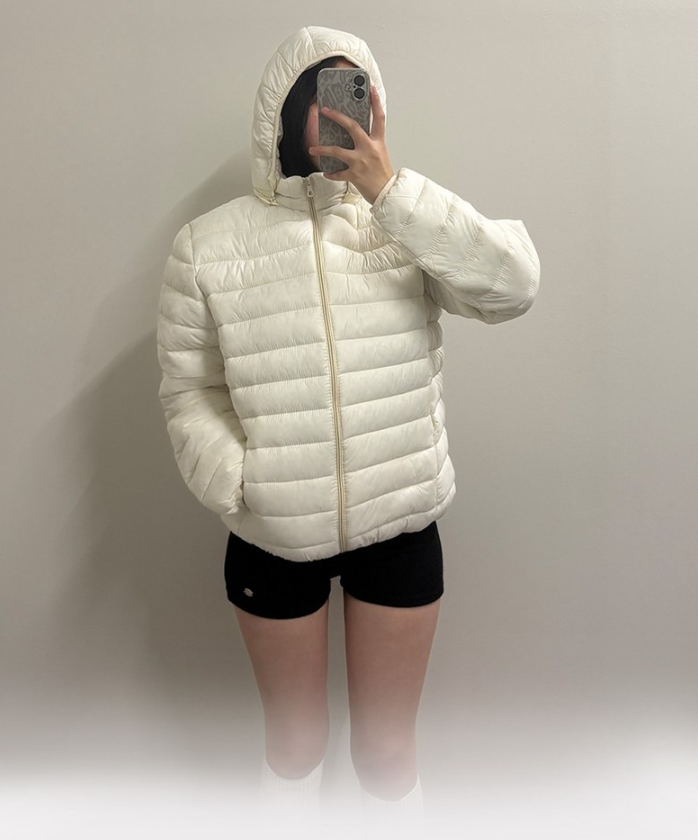 VANANA2 초초초경량 고프코어 후드 플리스 보온 깔깔이패딩
