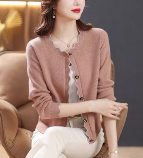 여성 데일리 오버핏 도톰 브이넥 포켓 니트 가디건 40대 50대 여자 가을 가디건