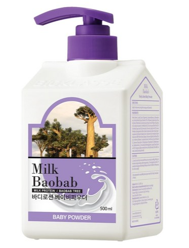 밀크바오밥 바디로션 베이비파우더향 부드럽고 편안한 데일리 보습 500ml 1개
