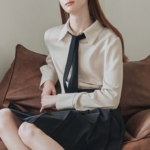 제로스트릿 데일리 타이 블라우스 감각적인 오피스룩 상품 이미지 6
